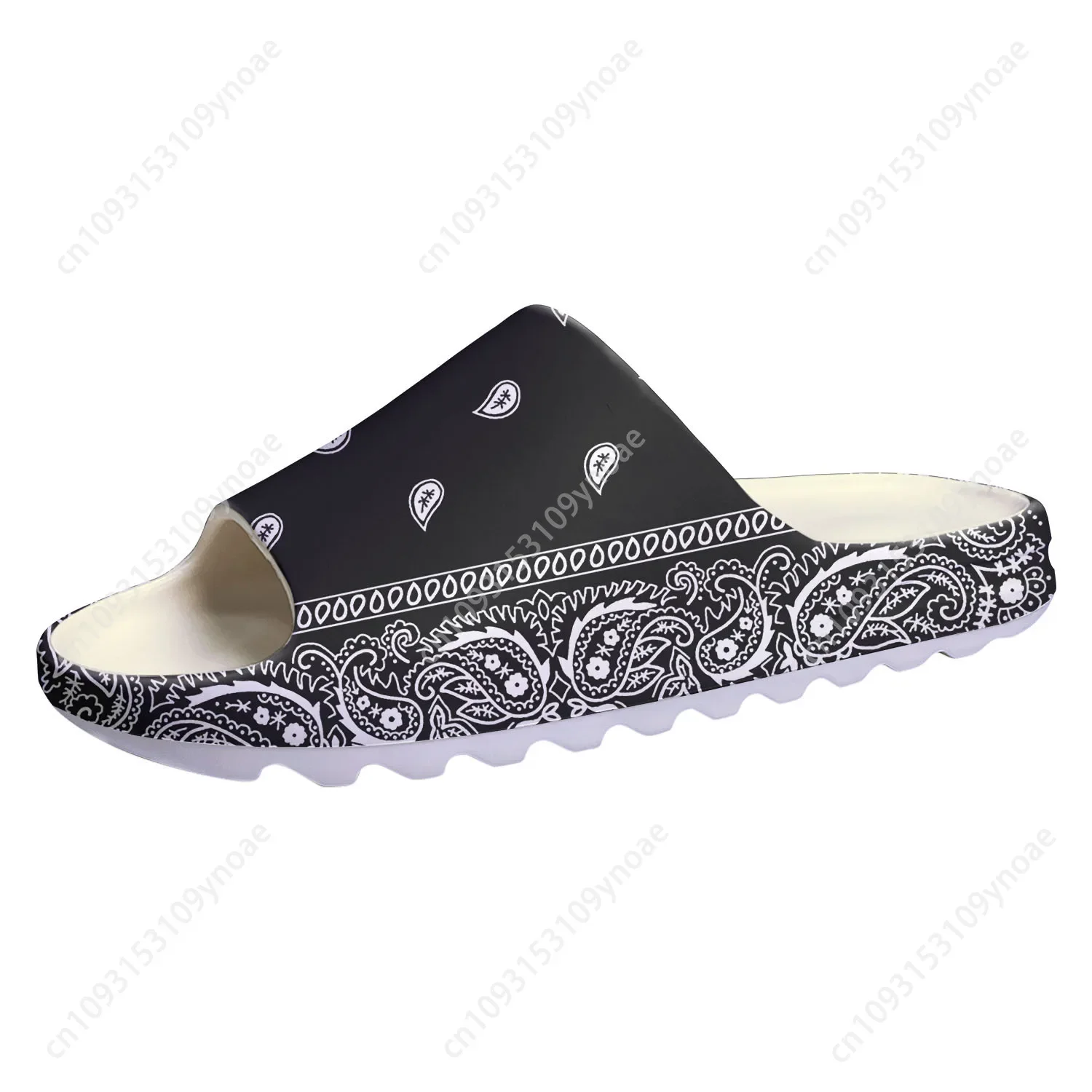 Bandana Blank White - Bandana Paisley Sllipers de suela blanda
