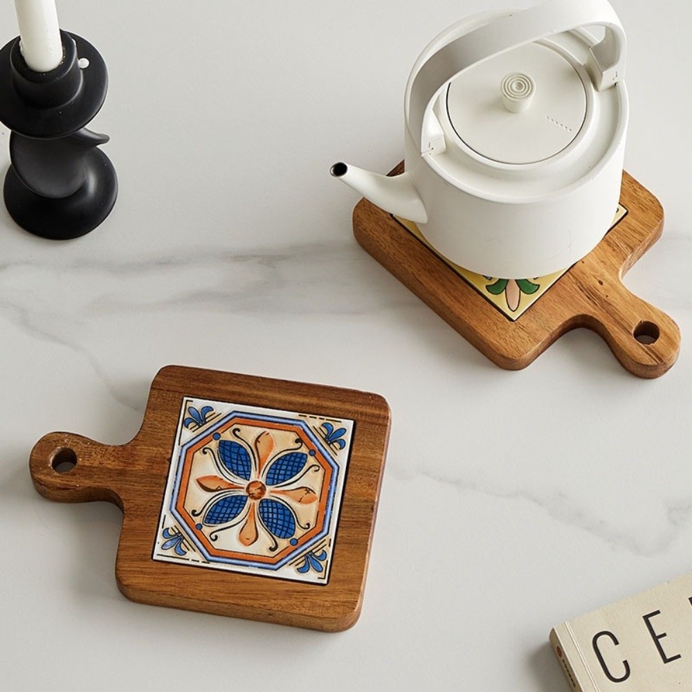 Posavasos de Madera Maciza Res - Ceramic Tile Blank reseña y precio